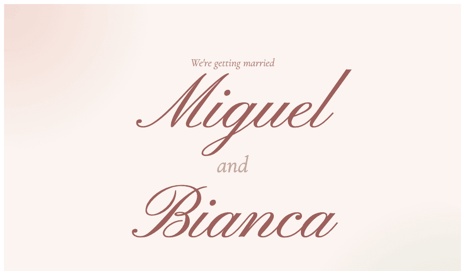 Bloom wedding template preview